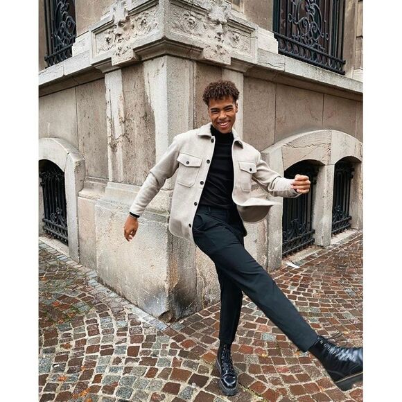 H&M Mens Shirt Jacket Shacket Relaxed Fit NWT - Picture 1 of 8